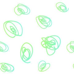 Curly squiggles, curls, knots hand drawn seamless pattern