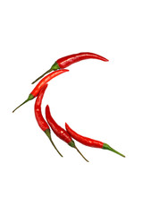 English alphabet made of cayenne chili peppers isolated on white. Natural vegetarian organic vegetable chili peppers in shape of letter C, for making words and using as a logo