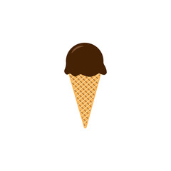 ice cream chocolate colored icon. Element of ice cream illustration icon. Signs and symbols can be used for web, logo, mobile app, UI, UX