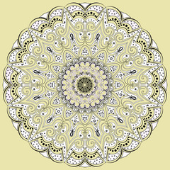 Coloring page for adults, a page of mandala black and white, for rest and relaxation.