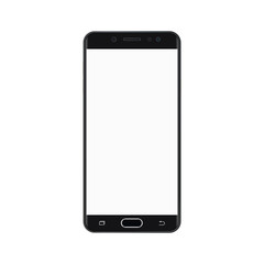  Black smartpho with empty white screen.Black Smartphone with white empty screen vector eps10.