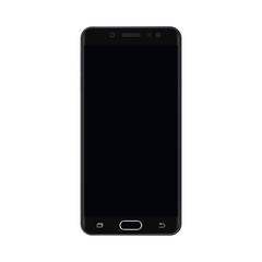 Black smartphone with empty black screen illustration. Black Smartphone  with black empty screen vector eps10.