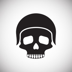 Skull icon on background for graphic and web design. Simple vector sign. Internet concept symbol for website button or mobile app.