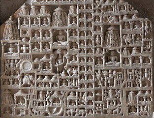 famous ancient Ranakpur Jain temple in Rajasthan, India