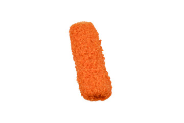 Fish stick isolated on white background.