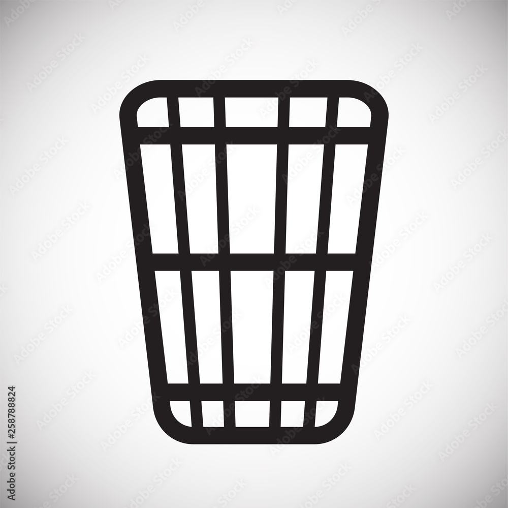 Poster trash bin icon on background for graphic and web design. simple vector sign. internet concept symbol