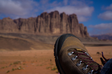 Wandern im Wadi Rum in Jordanien
