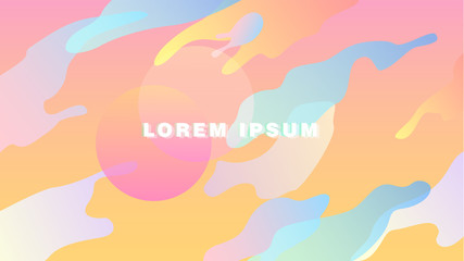 Modern background with coral frame and liquid shape