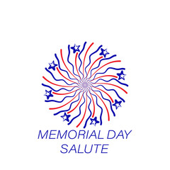 memorial day salute colored icon. Element of memorial day illustration icon. Signs and symbols can be used for web, logo, mobile app, UI, UX