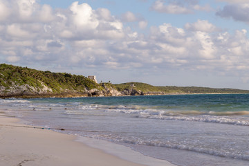 Paradise Beach also called Playa Paraiso at sunrise - Tulum, Quintana Roo, Mexico