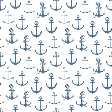 vector seamless pattern with anchors