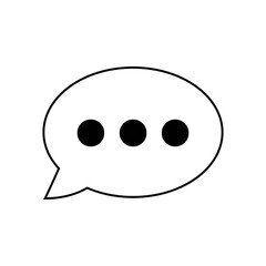 Chat icon vector. Chat Icon in trendy flat style. Speech bubble symbol in white