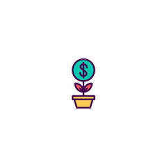 Growth icon design. Marketing icon vector design