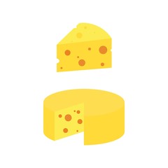 cheese icon. Two slices of cheese in the cut.