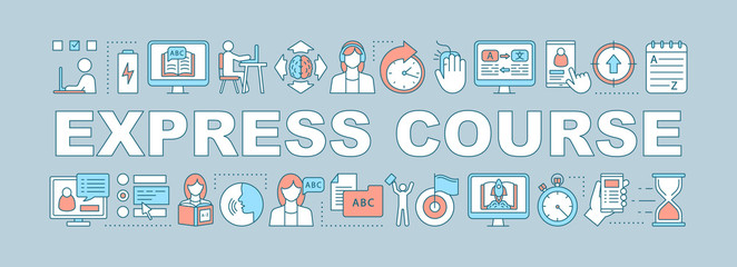 Express language course word concepts banner