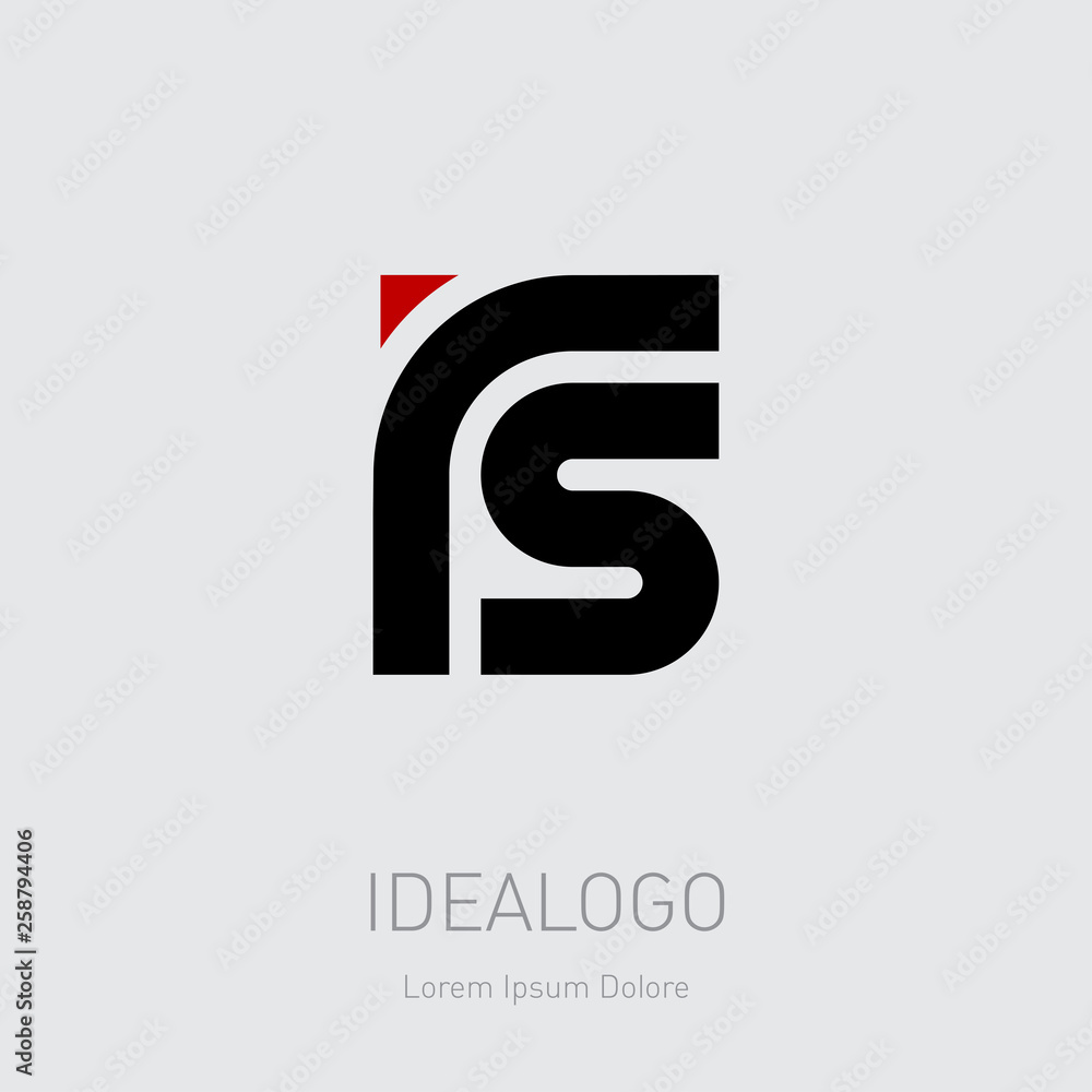 Poster r and s initial logo. rs initial monogram logotype. vector design element or icon.