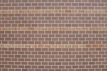 Fototapeta na wymiar Old red brick wall background texture close up