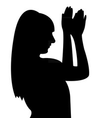 a woman head silhouette vector