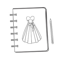 Sketchbook with a picture