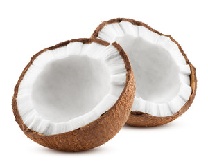 coconut, isolated on white background, full depth of field, clipping path