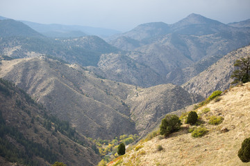 Naklejka premium view of mountains