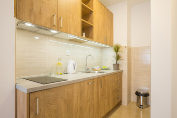 Kitchen interior in modern apartment