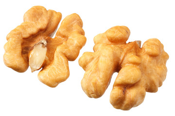 walnuts isolated on white background