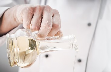 Chef Using Virgin Olive Oil