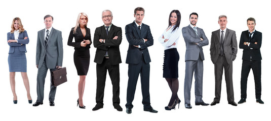 Obraz premium in full growth.professional business team isolated on white
