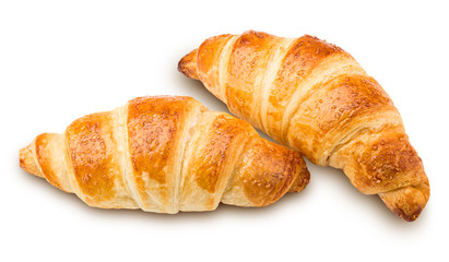 croissant, isolated on white background, clipping path, full depth of field