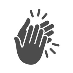 Hands clapping icon. Vector - obrazy, fototapety, plakaty