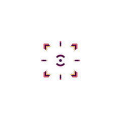 Focus icon design. Photography and video icon vector design