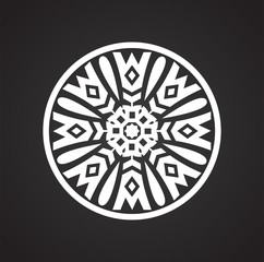 Mandala icon on background for graphic and web design. Simple vector sign. Internet concept symbol for website button or mobile app.