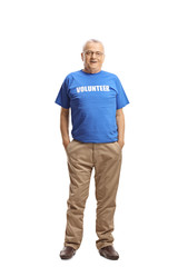 Mature man volunteer posing