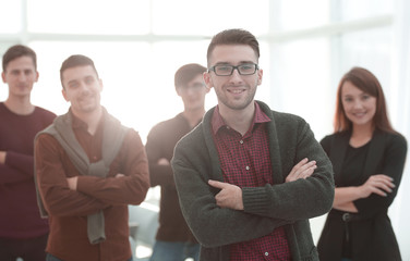 closeup portrait of successful business team.