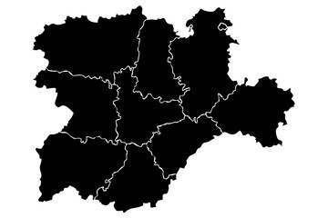 Mapa negro de Castilla y León. © Gabrieuskal