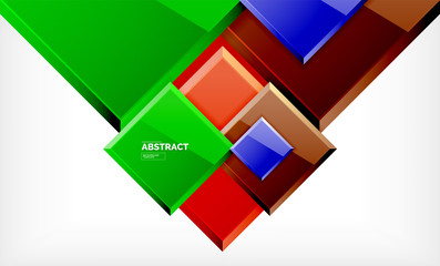 Obraz premium Geometric abstract background, modern square design