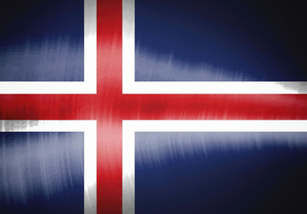 Naklejka premium Flag of Iceland