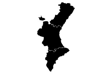 Mapa negro de Valencia. © Gabrieuskal