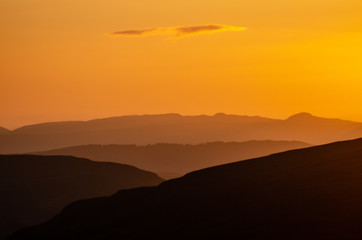 Fototapeta na wymiar Campsie Fells March Sunset 025