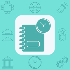 Agenda vector icon sign symbol