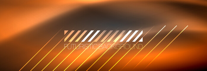 Shiny glowing lights neon color design background