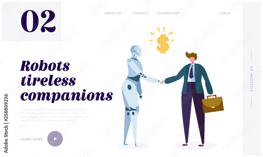 Poster robot tireless companion landing page. intrinsic motivation push machine to search for novelty, chal