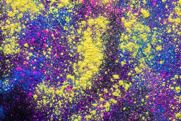 Colorful background of holi powder