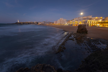 City of Biarritz with its beautiful coast and the old sea port, at the North Basque Country.	