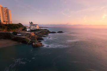 City of Biarritz with its beautiful coast and the old sea port, at the North Basque Country.	