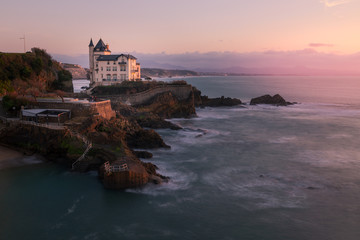 City of Biarritz with its beautiful coast and the old sea port, at the North Basque Country.	