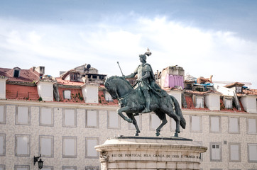Statue of King John I in Lisbon, Portugal