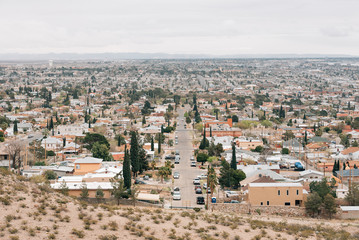 Fototapeta na wymiar View from the Scenic Drive Overlook, in El Paso, Texas