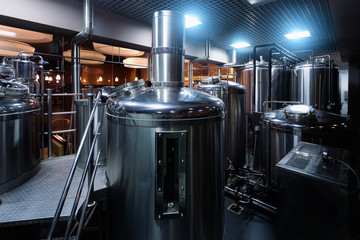 Craft beer production in microbrewery